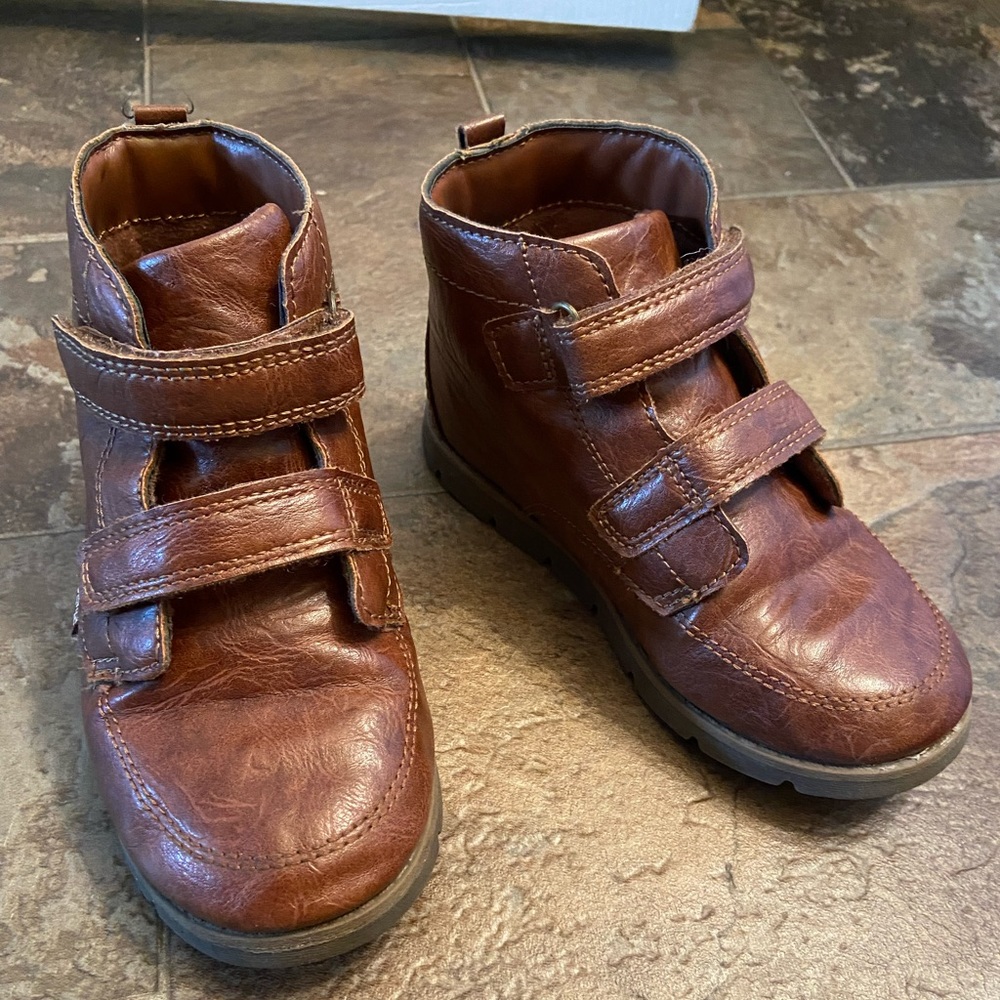 Osh Kosh Toddler Brown Boots Velcro Sz 12